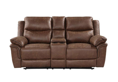 New Classic Furniture - Ryland Console Loveseat W/ Dual Recliners-Brown - U5985-25-BRN veiw 3