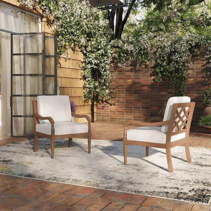 New Classic Furniture - Savannah Outdoor Club Chairs (Set Of Two)-White Linen - G841W-10S veiw 1