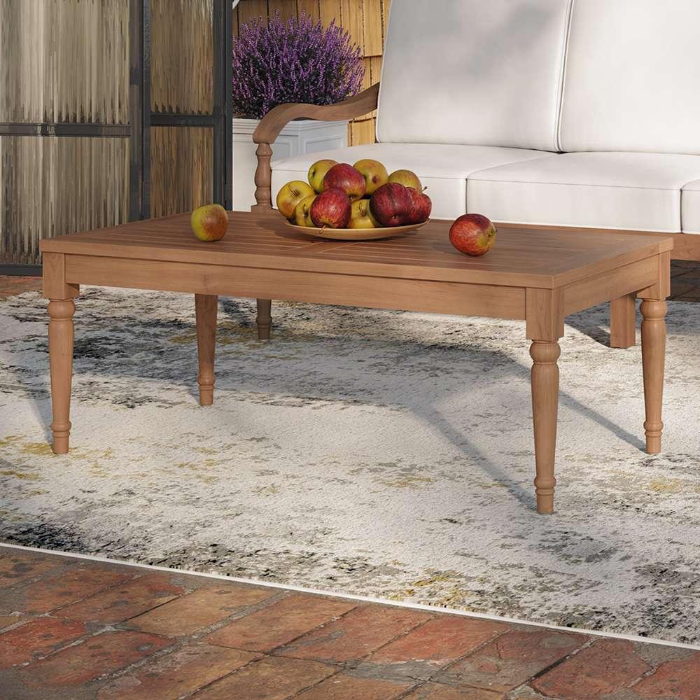 New Classic Furniture - Savannah Outdoor Solid Wood Coffee Table-Natural - G841-CT veiw 3