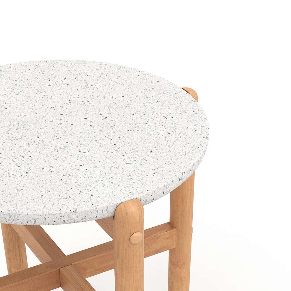 New Classic Furniture - Solstice Outdoor End Table Solid Wood Base - G823-ET-BS veiw 3