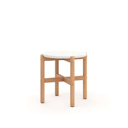 New Classic Furniture - Solstice Outdoor Solid Wood End Table With Terazzo Top - 60-823-ET veiw 1