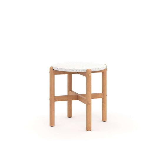 New Classic Furniture - Solstice Outdoor Solid Wood End Table With Terazzo Top - 60-823-ET veiw 1