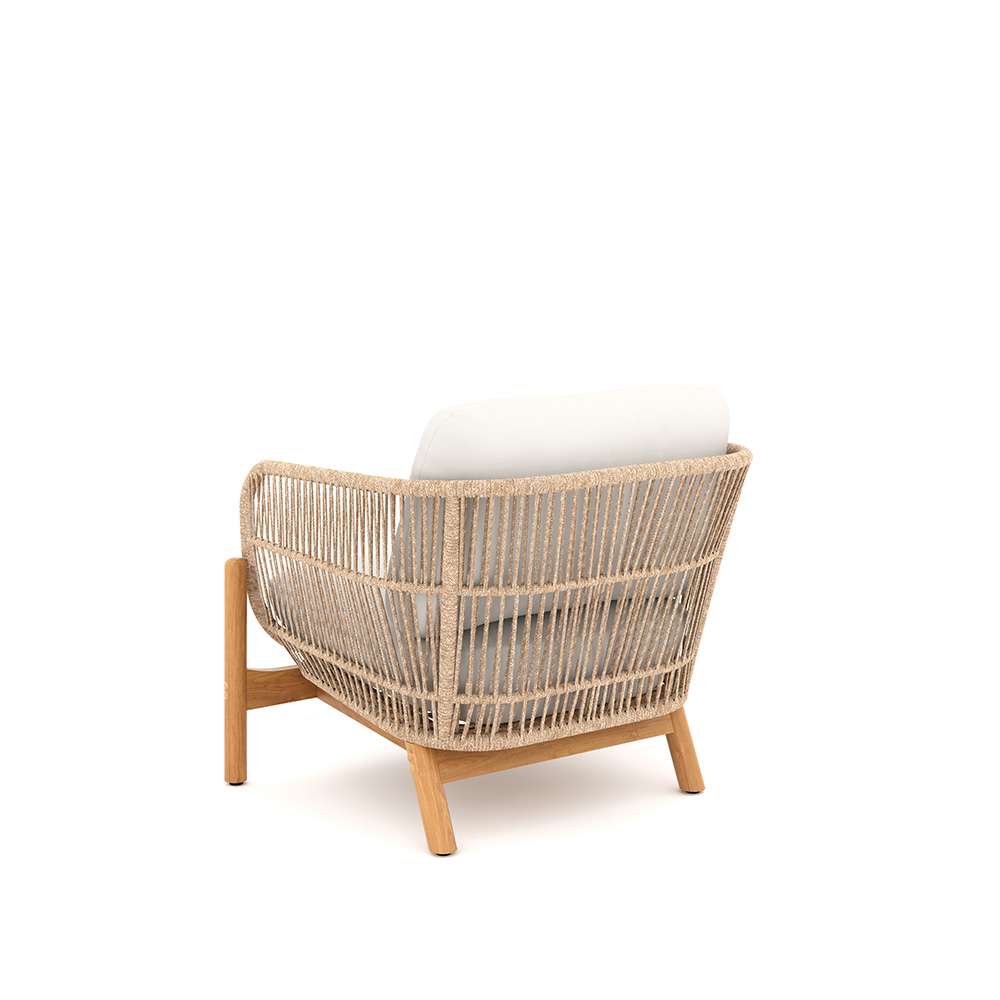 New Classic Furniture - Solstice Rope And Solid Wood Frame Outdoor Club Chair-Linen Beige - G823N-10 veiw 2