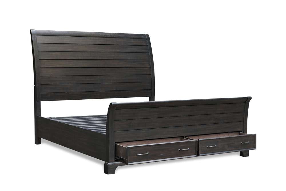 New Classic Furniture - Stafford County 5/0 Q Storage Bed - Walnut - 00-322-300 veiw 5