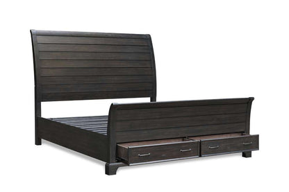 New Classic Furniture - Stafford County 5/0 Q Storage Bed - Walnut - 00-322-300 veiw 5