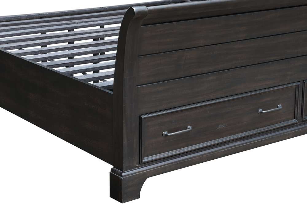 New Classic Furniture - Stafford County 6/0 Wk Storage Bed - Walnut - 00-322-200 veiw 6