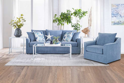 New Classic Furniture - Sylvie Swivel Chair-Blue Slate - U1270-12-BLU veiw 2