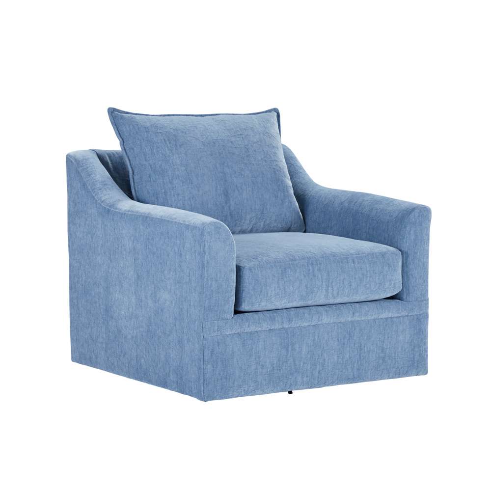 New Classic Furniture - Sylvie Swivel Chair-Blue Slate - U1270-12-BLU veiw 3