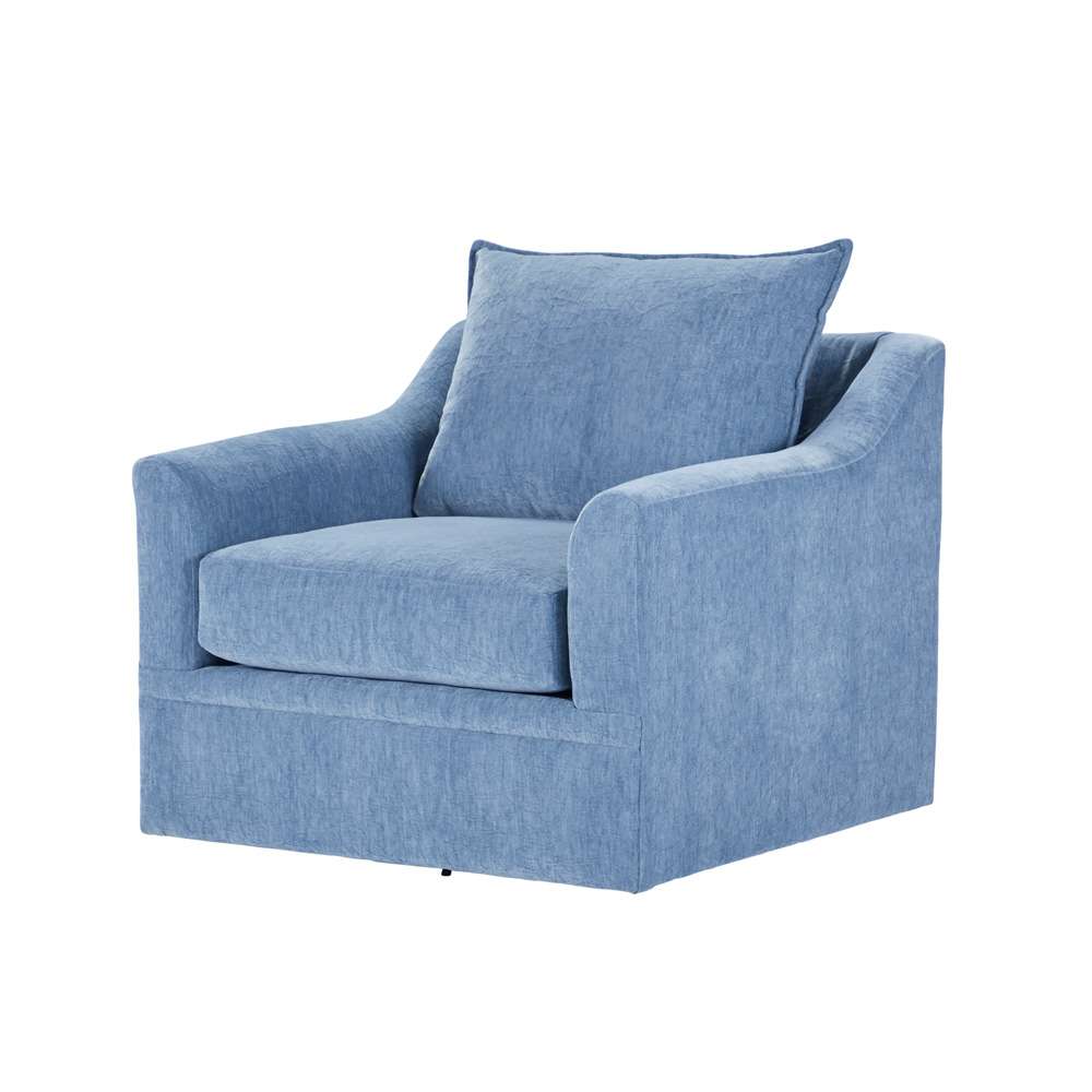 New Classic Furniture - Sylvie Swivel Chair-Blue Slate - U1270-12-BLU veiw 4
