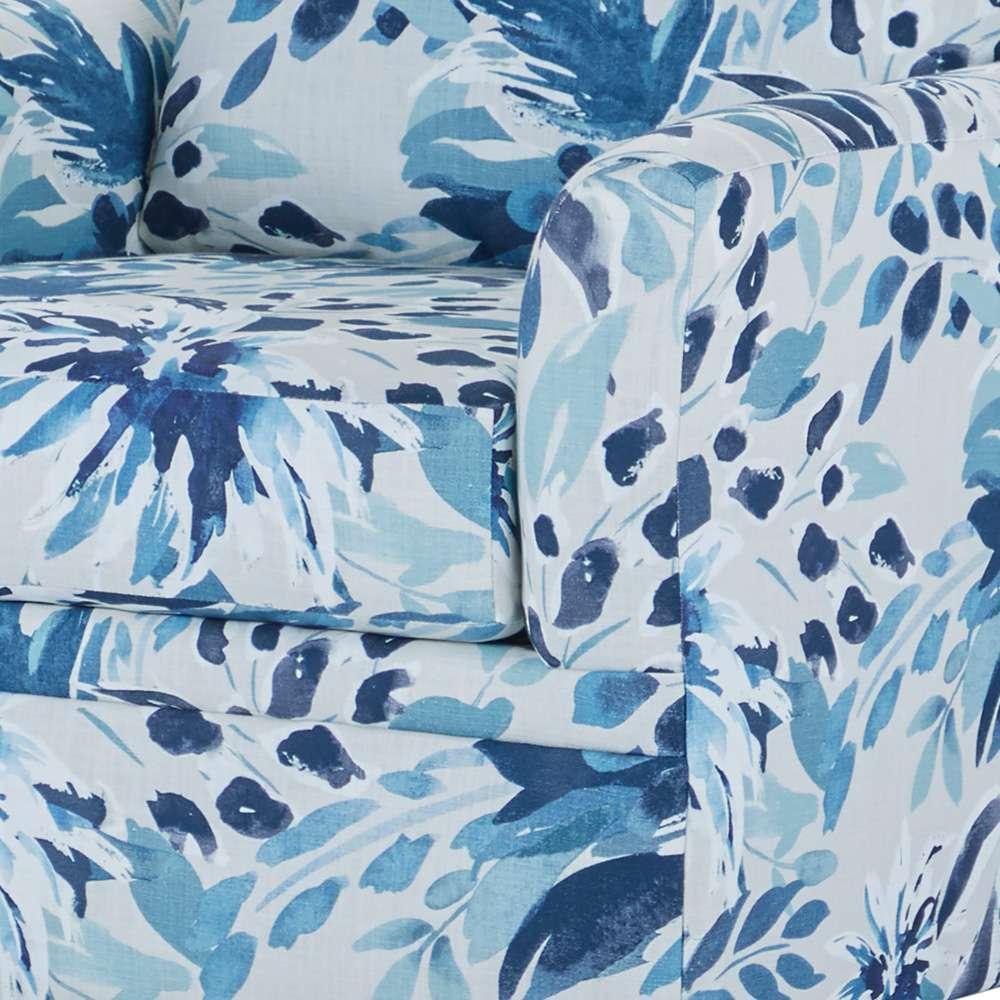 New Classic Furniture - Sylvie Swivel Chair-Blue & White Print - U1270-12-BFP veiw 5
