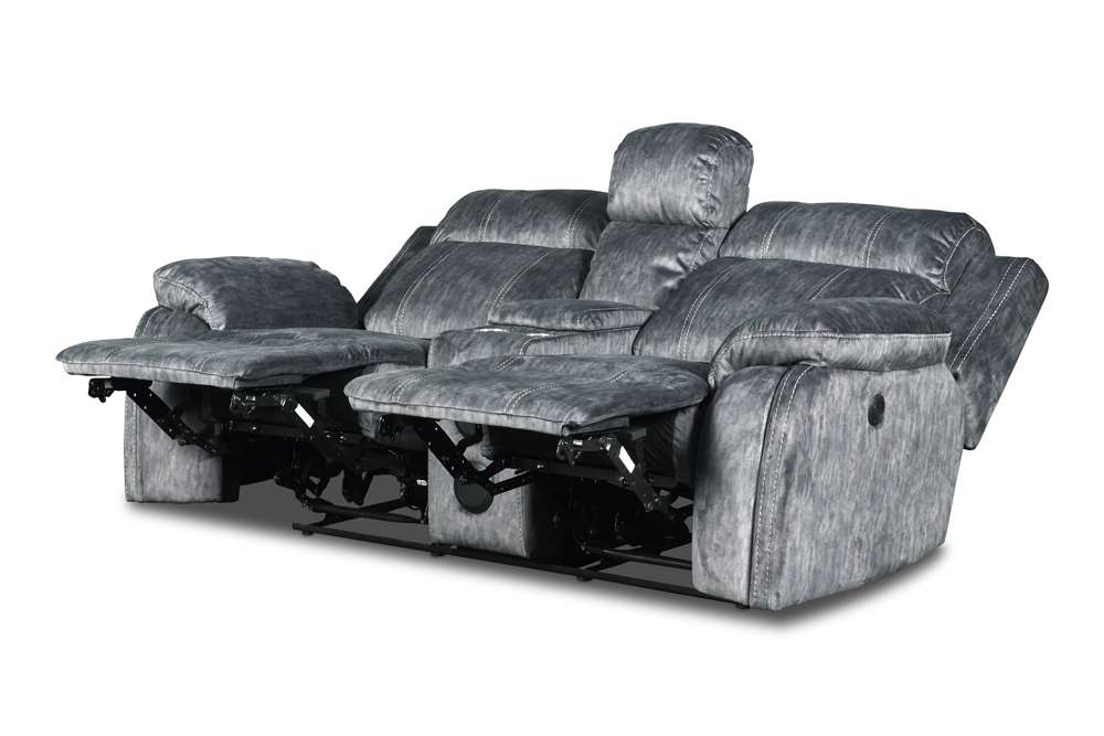 New Classic Furniture - Tango Console Loveseat With Speaker & power Fr-Shadow - U396-25P1-SHW veiw 2