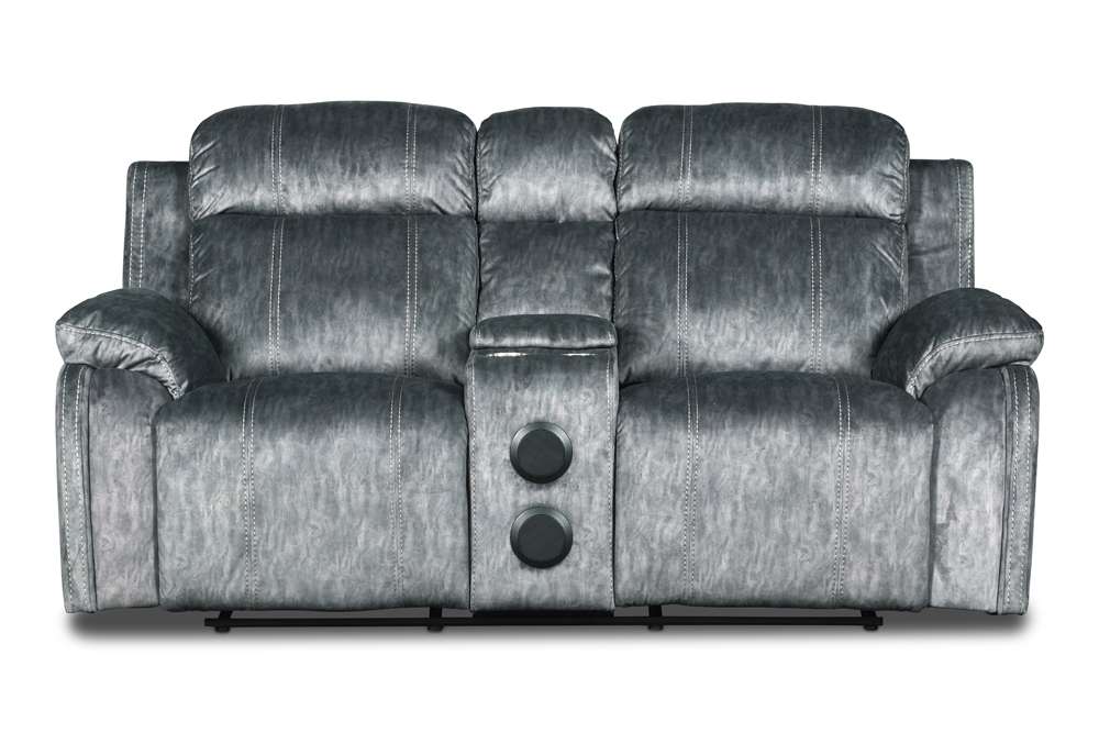 New Classic Furniture - Tango Console Loveseat With Speaker & power Fr-Shadow - U396-25P1-SHW veiw 3