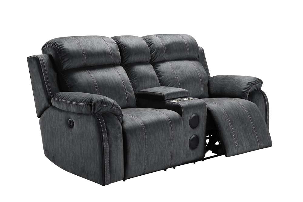 New Classic Furniture - Tango Console Loveseat With Speaker-Shadow - U396-25-SHW veiw 1
