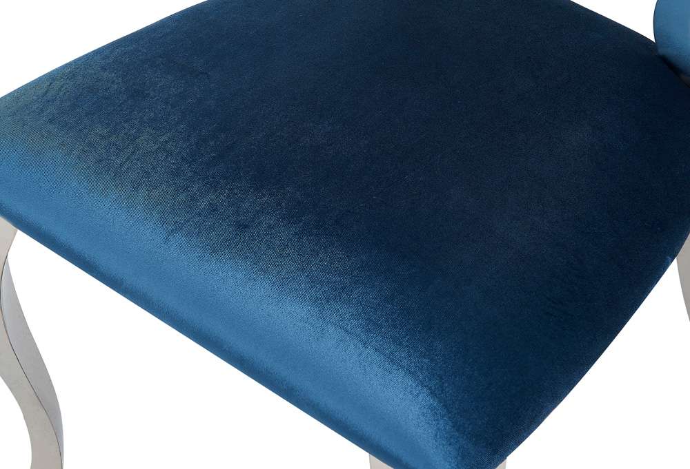 New Classic Furniture - Tempest Velvet Dining Chair W/Medallion Back (Set of 2) - D617-200-BLU veiw 6