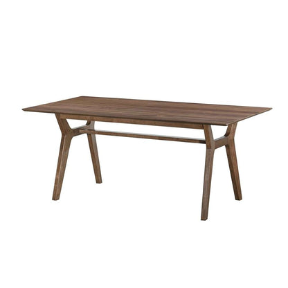 New Classic Furniture - Thea 5 Piece Mid-Century Modern Wood Dining Set - 70in Dining Table And 4 Chairs-Walnut Brown - 40-1750BK-D4C veiw 3