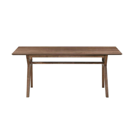 New Classic Furniture - Thea 5 Piece Mid-Century Modern Wood Dining Set - 70in Dining Table And 4 Chairs-Walnut Brown - 40-1750BK-D4C veiw 4