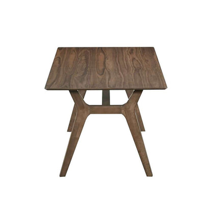 New Classic Furniture - Thea 5 Piece Mid-Century Modern Wood Dining Set - 70in Dining Table And 4 Chairs-Walnut Brown - 40-1750BK-D4C veiw 5