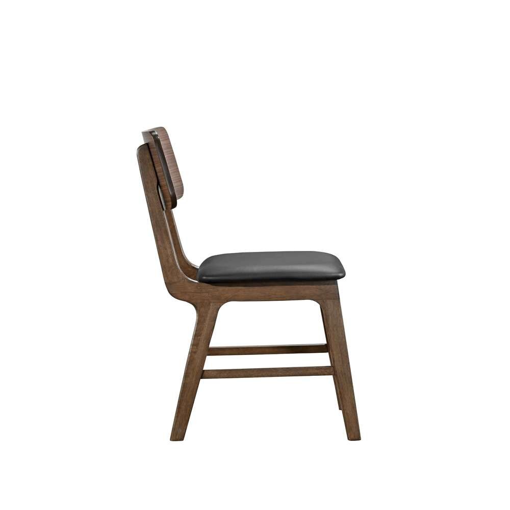 New Classic Furniture - Thea Wood Back Dining Chairs With Black Upholstered Seat Cushion (Set Of 2)-Walnut Brown - D1750-20 veiw 6