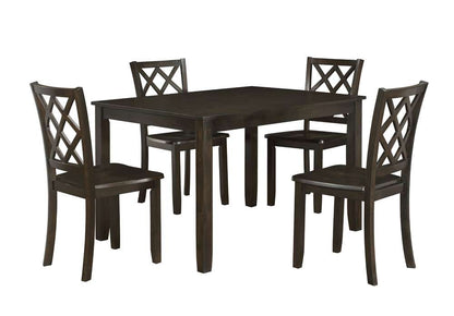 New Classic Furniture - Trellis 5 Pc Dining Set, Table & 4 Chairs -  Brown - D5030-50S-BRN veiw 2