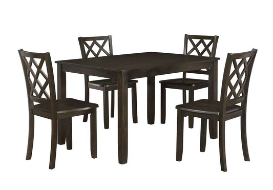 New Classic Furniture - Trellis 5 Pc Dining Set, Table & 4 Chairs -  Brown - D5030-50S-BRN veiw 2