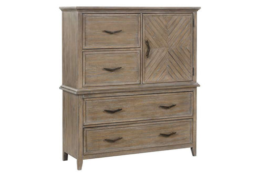 New Classic Furniture - Tybee Bachelors Chest Top and Base - Sand - B6428-071T_B6428-071B view 1