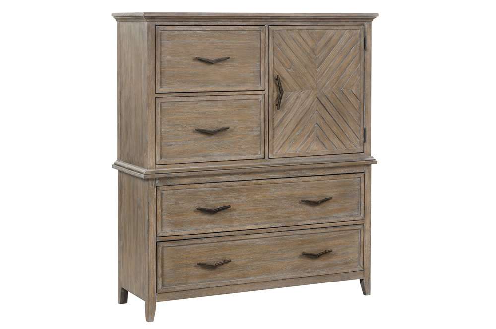 New Classic Furniture - Tybee Bachelors Chest Top and Base - Sand - B6428-071T_B6428-071B veiw 2