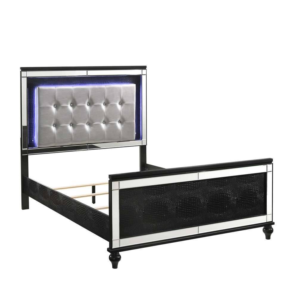 New Classic Furniture - Valentino 3/3 Twin Bed - Black - 00-9698B-500 veiw 4