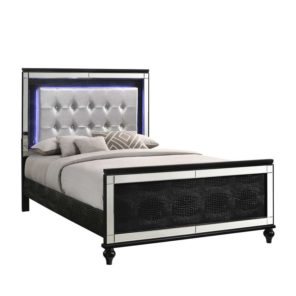 New Classic Furniture - Valentino 4/6 Full Bed - Black - 00-9698B-400 veiw 2