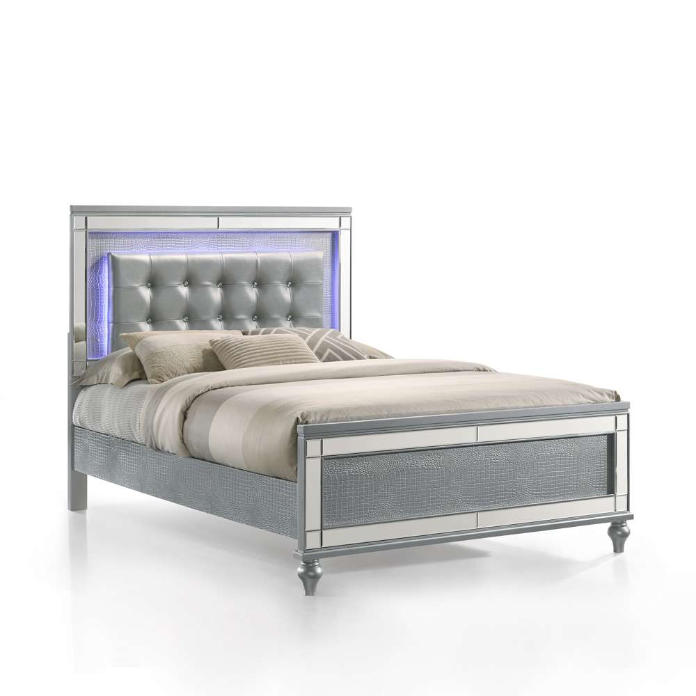 New Classic Furniture - Valentino 4/6 Full Bed - Silver - 02-9698S-400 veiw 3