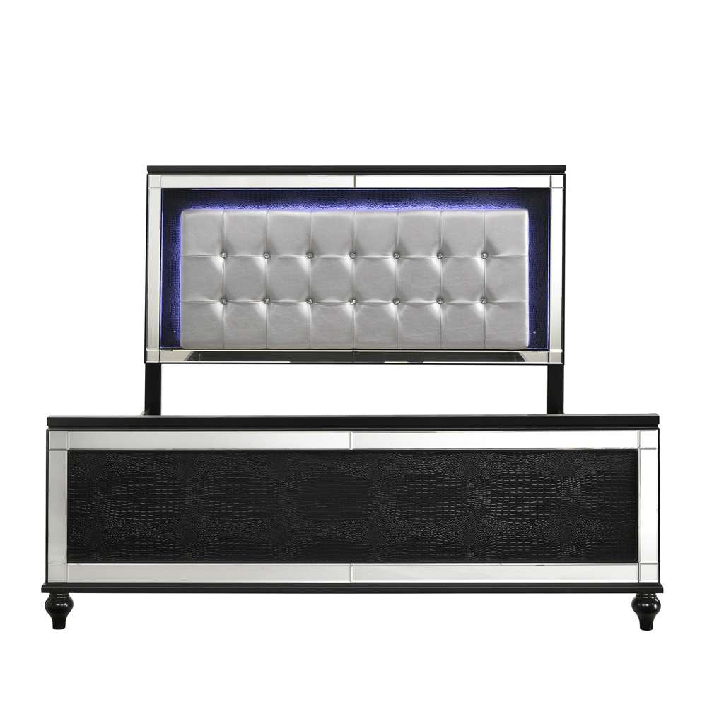 New Classic Furniture - Valentino 6/0 Wk Bed - Black - 02-9698B-200 veiw 3
