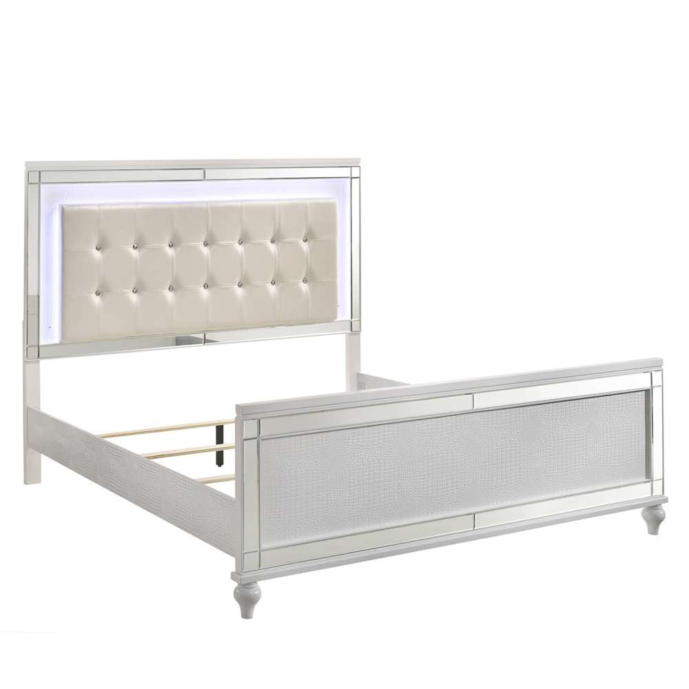New Classic Furniture - Valentino 6/0 Wk Bed - White - 02-9698W-200 veiw 3
