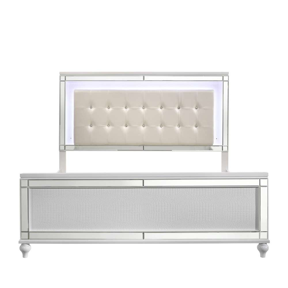 New Classic Furniture - Valentino 6/0 Wk Bed - White - 02-9698W-200 veiw 4