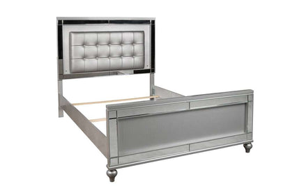 New Classic Furniture - Valentino 6/6 Ek Bed - Silver - 02-9698S-100 veiw 3