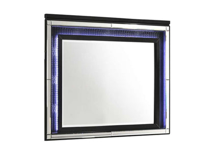 New Classic Furniture - Valentino Lighted Mirror-Black - BA9698B-060 veiw 1