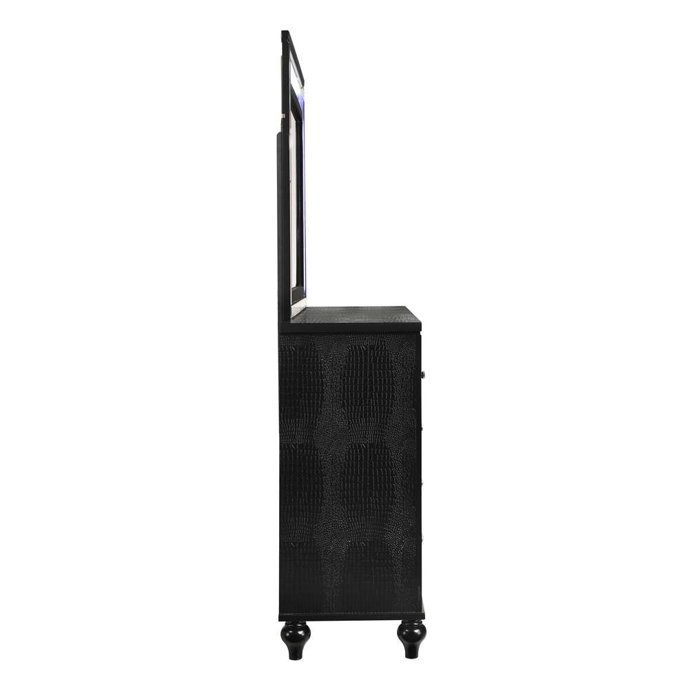 New Classic Furniture - Valentino Lighted Mirror-Black - BA9698B-060 veiw 3