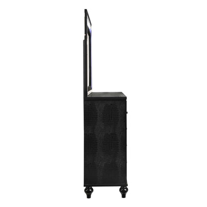 New Classic Furniture - Valentino Lighted Mirror-Black - BA9698B-060 veiw 3