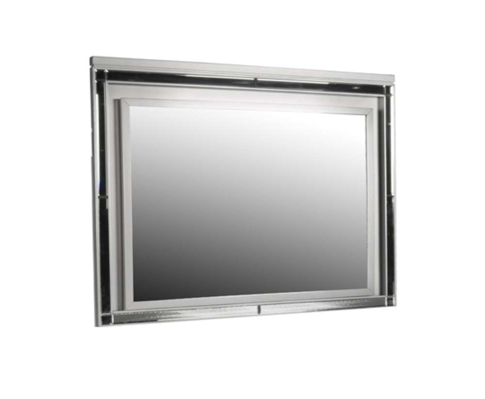 New Classic Furniture - Valentino Lighted Mirror-Silver - BA9698S-060 view 1