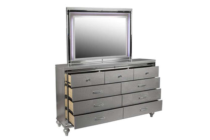 New Classic Furniture - Valentino Lighted Mirror-Silver - BA9698S-060 veiw 3