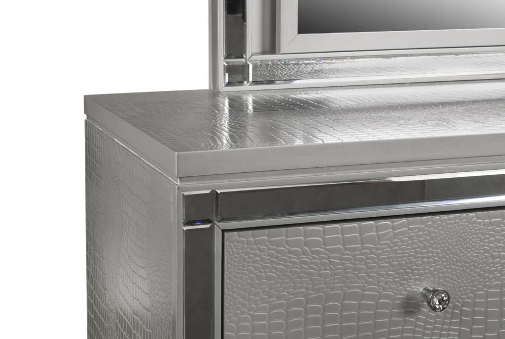 New Classic Furniture - Valentino Lighted Mirror-Silver - BA9698S-060 veiw 4