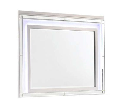 New Classic Furniture - Valentino Lighted Mirror-White - BA9698W-060 view 1