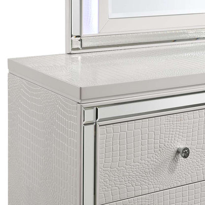 New Classic Furniture - Valentino Lighted Mirror-White - BA9698W-060 view 4