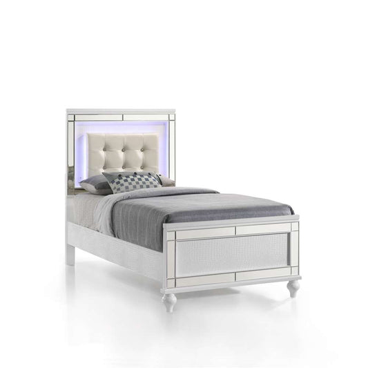 New Classic Furniture - Valentino Twin Twin Bed -White - 02-9698W-500 veiw 1