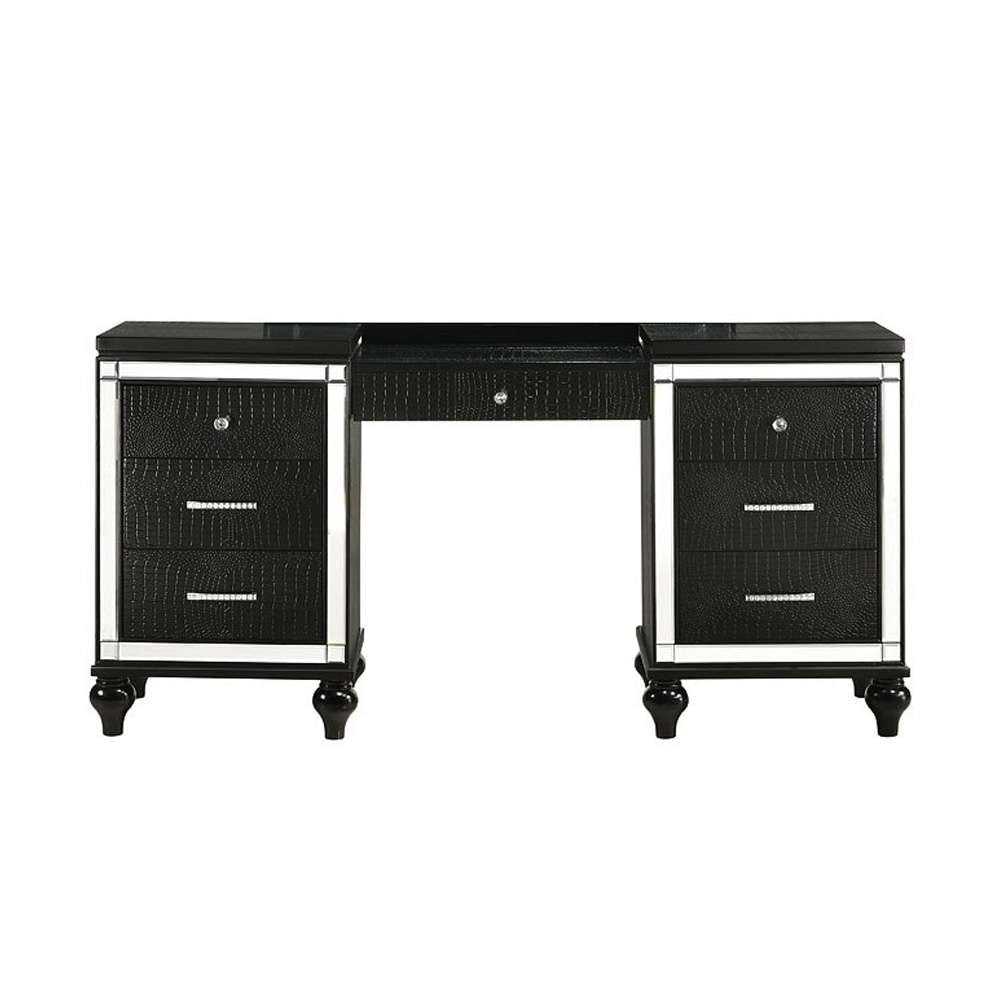 New Classic Furniture - Valentino Vanity Table-Black - BA9698B-090 veiw 1
