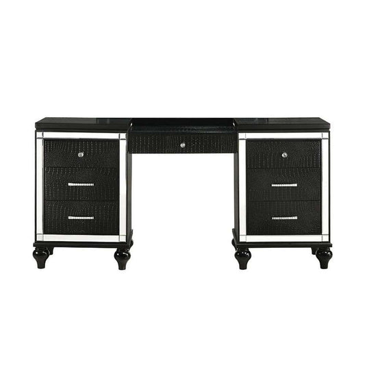 New Classic Furniture - Valentino Vanity Table-Black - BA9698B-090 veiw 1