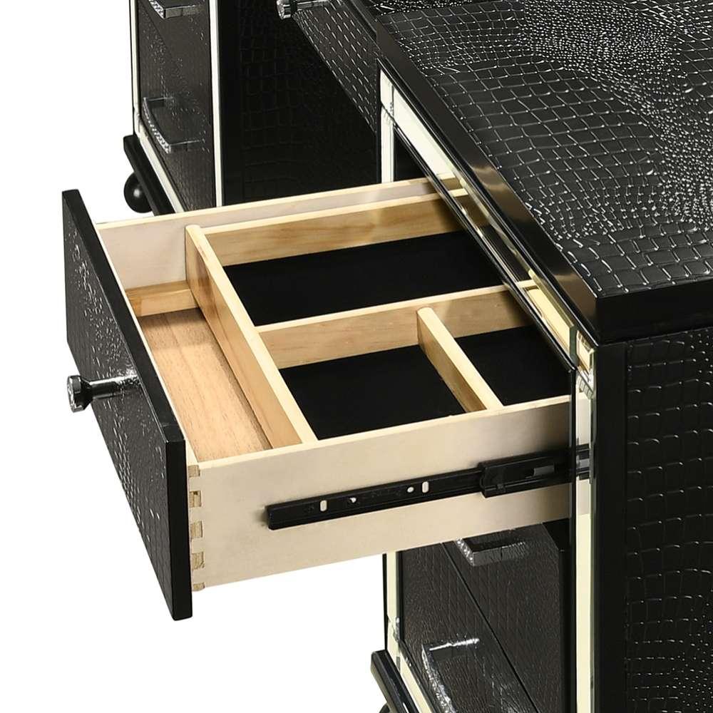 New Classic Furniture - Valentino Vanity Table-Black - BA9698B-090 veiw 5