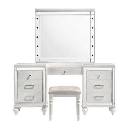 New Classic Furniture - Valentino Vanity Table-White - BA9698W-090 veiw 3