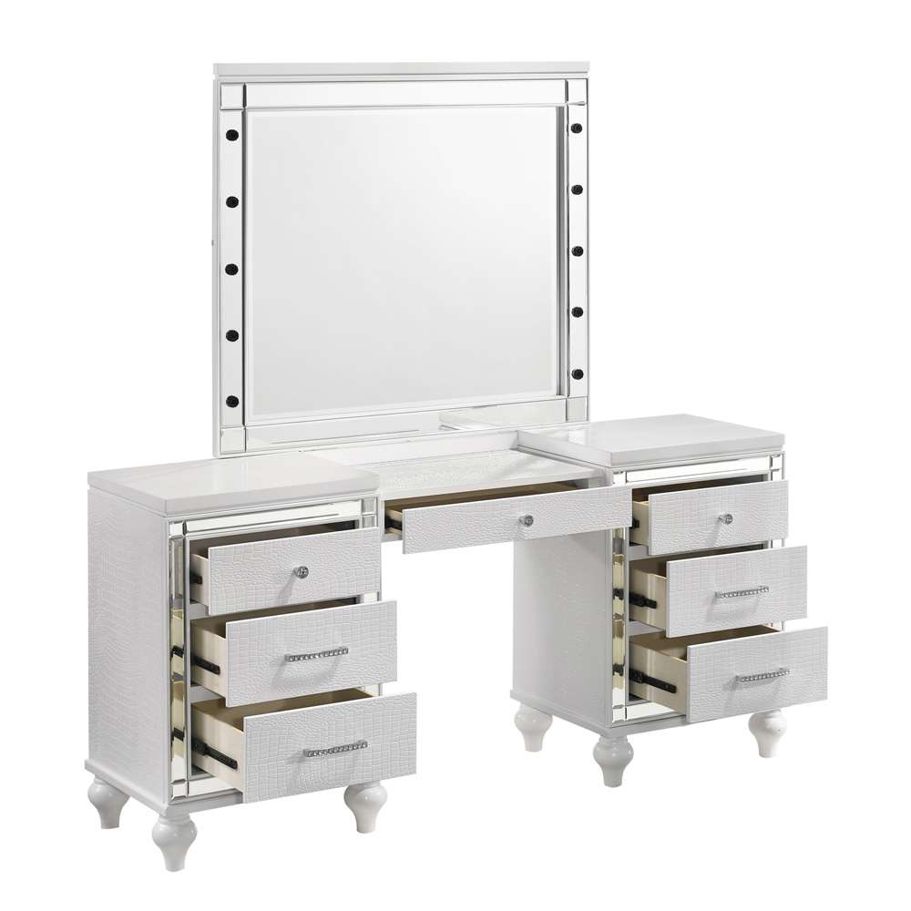 New Classic Furniture - Valentino Vanity Table-White - BA9698W-090 veiw 5