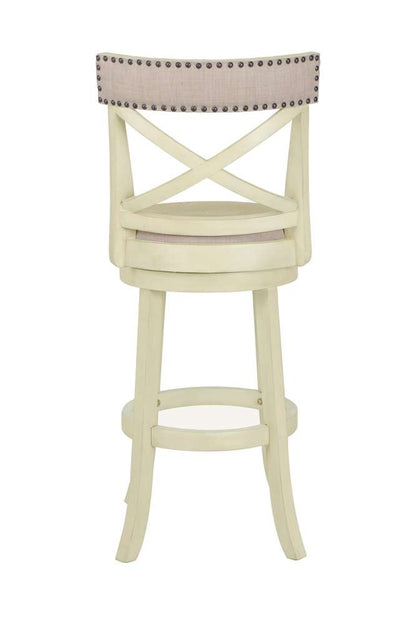 New Classic Furniture - York 29in Bar Stool-Ant White With Fabric Seat - S1219-BS-FW veiw 2