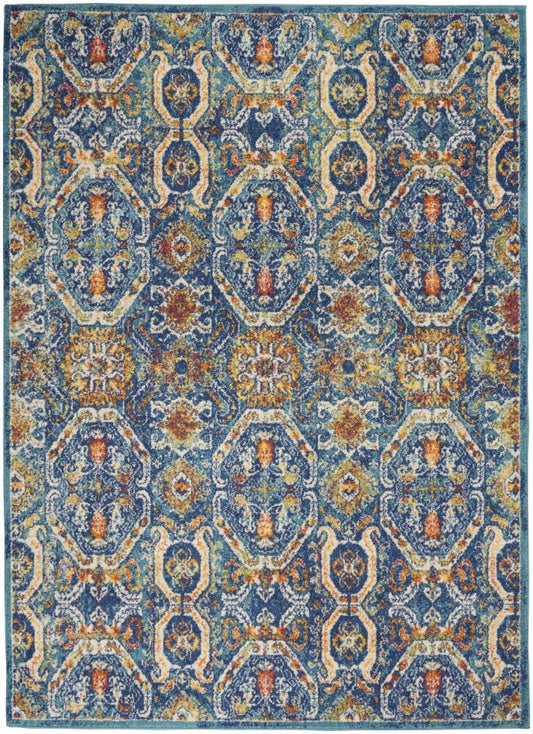 Nourison - Allur Area Rug - 53in x 73in Blue Multicolor - ALR05-99446838490 - CLOSEOUT veiw 1