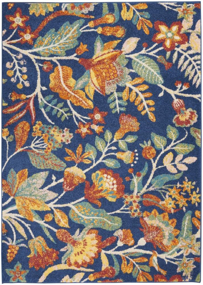 Nourison - Allur Area Rug - 4 x 6 Navy Multicolor - ALR09-99446839381 veiw 1